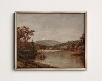 Vintage Autumn Landscape Oil Painting: Rustic Fall Wall Art (PRINTABLE Digital Download) 4-2