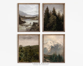 Vintage Rustic Nature Gallery Wall Paintings | Antique Prints | Digital PRINTABLE | North Prints | S4-8