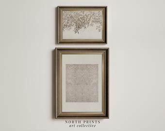 Vintage Neutral Print SET | Tapestry Apple Tree Antique Prints | Digital PRINTABLE Downloadable | S2-67