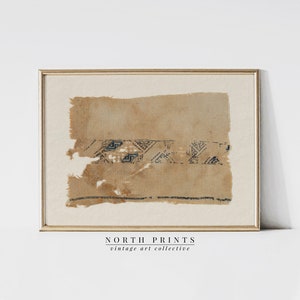 アンティークタペストリーアート | ヴィンテージニュートラルテキスタイルウォールデコ | North Prints ダウンロード可能な印刷可能なデジタルアート | 5-194