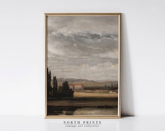European Landscape Painting | Vintage Moody Print | Large Poster PRINTABLE Digital Download | 985