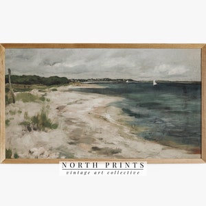 Samsung Frame TV Art | Vintage Coastal Rustic Painting Art DIGITAL Painting #TV138