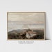 European Coastal Painting | Warm Tone Vintage Wall Art | Digital PRINTABLE Download | 1067 
