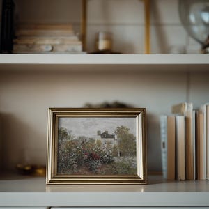 Pintura vintage de un jardín de rosas estilo cabaña: Arte de paisaje campestre (Descarga digital imprimible) 4-109 imagen 2