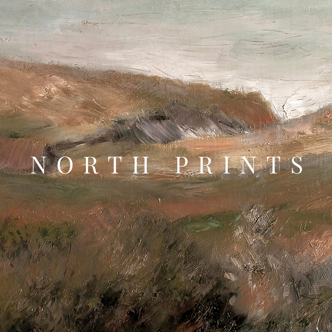 Vintage Coastal Farmhouse Painting Landscape Digital Art | Etsy