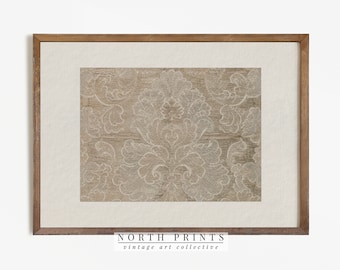 PRINTABLE Tapestry Art Print | Vintage Neutral Textile Wall Art | Modern Farmhouse Download | 4-162