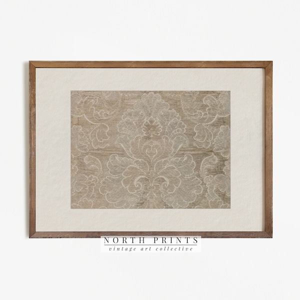 PRINTABLE Tapestry Art Print | Vintage Neutral Textile Wall Art | Modern Farmhouse Download | 4-162