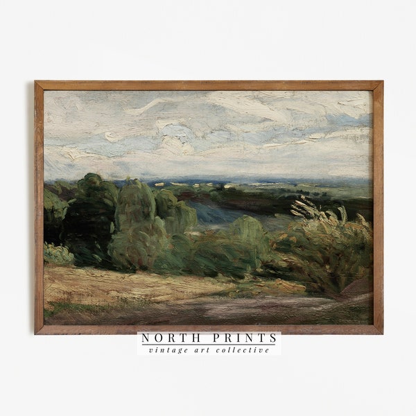 Living Room Oil Painting Landscape | Vintage Country Scenery Digital Art Print PRINTABLE | 3-30