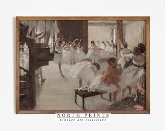 Ballerina Vintage Painting | Ballet Art Print | Dance Studio PRINTABLE Art Download North Prints | 687
