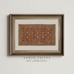 PRINTABLE Tapestry Wall Art, Vintage Textile Print, Warm Aesthetic Autumn Home Decor, Digital North Prints 4-52