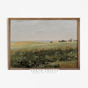 Spring Landscape Painting | Vintage Art Print | Country Farmhouse PRINTABLE  Art North Prints 439