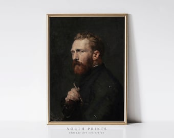 Antique Portrait Painting Vintage Printable Art Aristocrat Wall Decor #2105 Rustic Gentleman Portrait