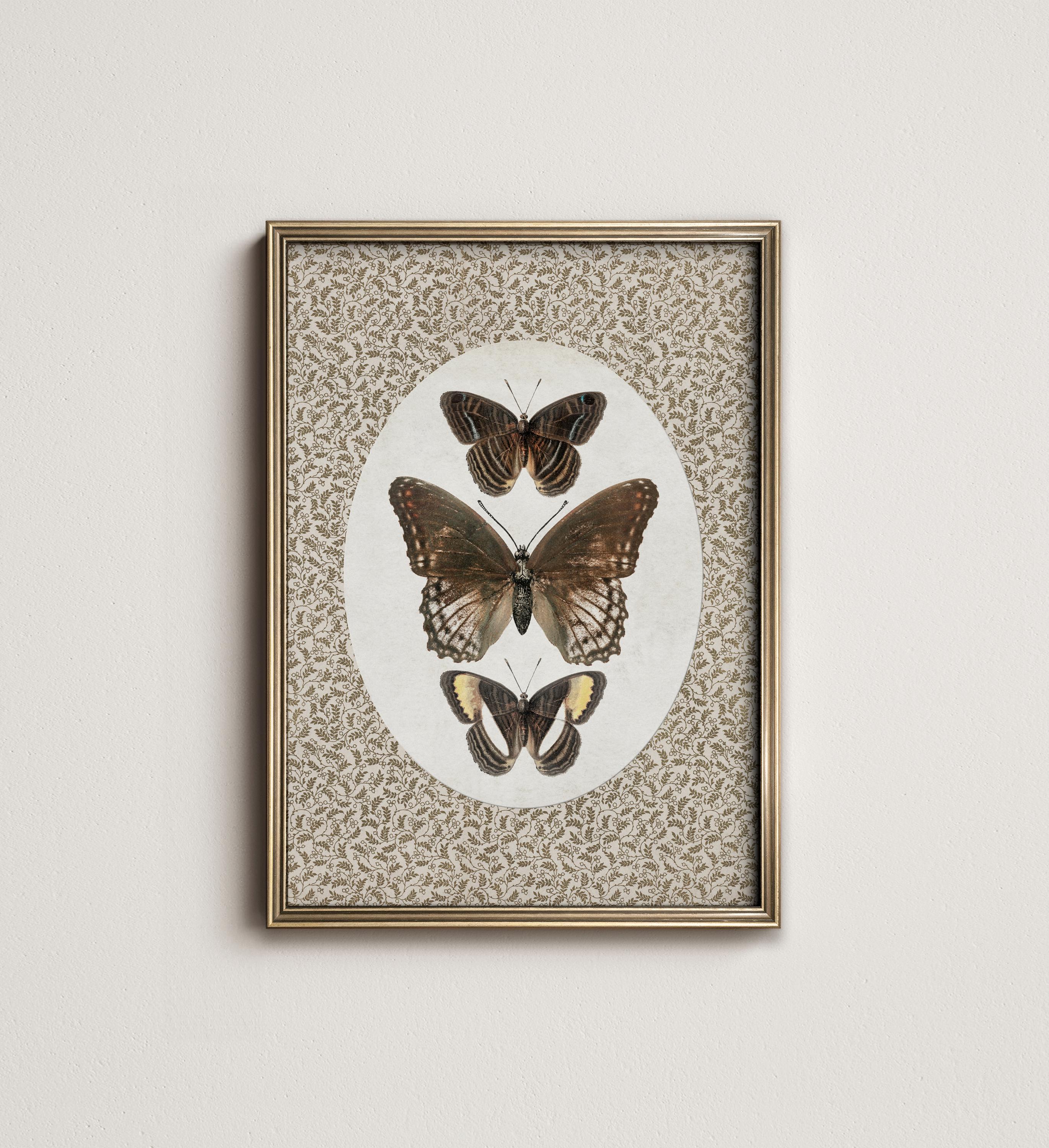 Vintage Butterfly Art Print: Cottagecore Nursery Decor (digital ...
