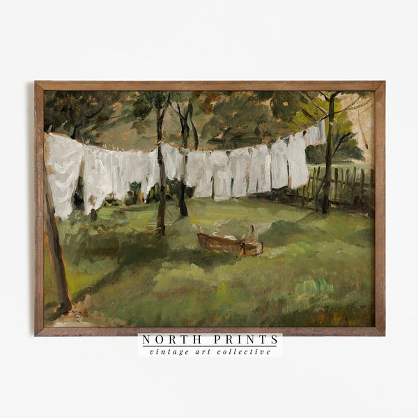 Laundry Room Art | Vintage Farmhouse Decor Painting PRINTABLE #632