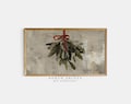 Mistletoe Christmas Frame TV Art: Rustic Holiday Decor (Digital Download) TV2-35