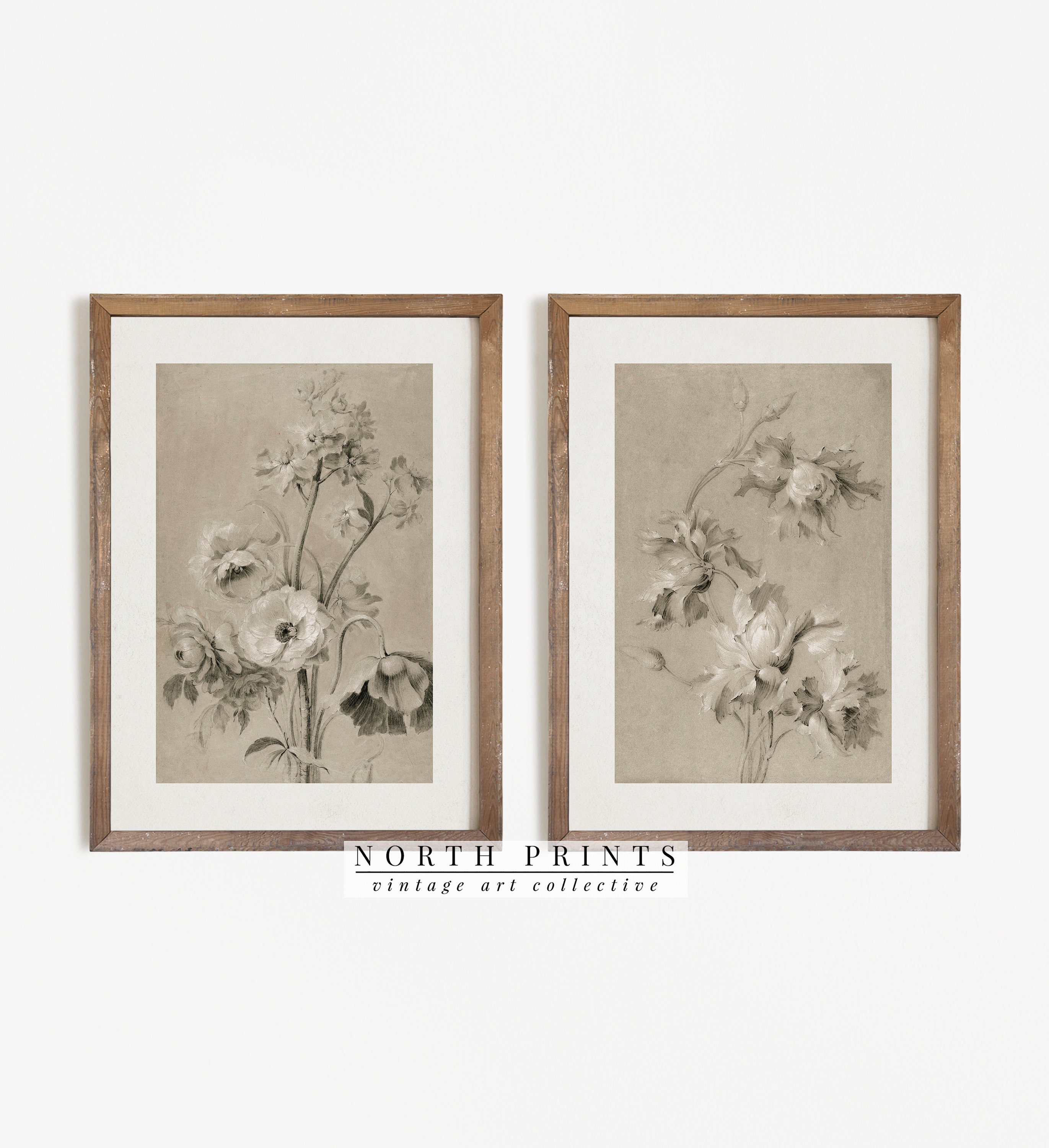 Impression Sur Toile Vintage Tropical Florale - Décoration Murale, Vert, Style Moderne, Neuf