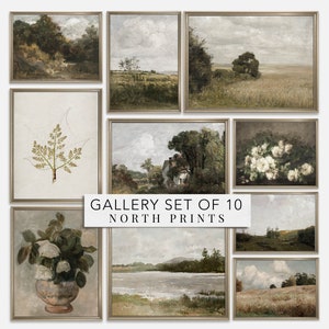 French Country Gallery Wall Art Set: Vintage Landscape Prints (Digital Download Printable) S10-17