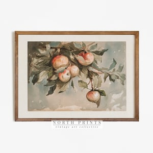 Vintage Apple Tree Print | Rustic Farmhouse Kitchen Decor Painting PRINTABLE #672