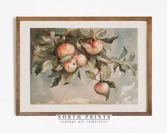 Vintage Apple Tree Print | Rustic Farmhouse Kitchen Decor Painting PRINTABLE #672