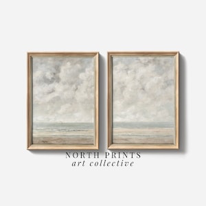 Coastal Beach Print Set: Vintage Farmhouse Wall Art (Printable Digital Download) S2-131 image 3