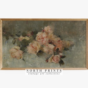 Frame TV Art | Vintage Flower Still Life Roses DIGITAL Download North Prints #TV80