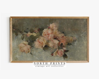 Frame TV Art | Vintage Flower Still Life Roses DIGITAL Download North Prints #TV80