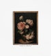 Moody Vintage Flower Print | Dark Floral Still Life Oil Painting | PRINTABLE Digital Antique Art | 783 