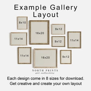 French Country Gallery Wall Art Set: Vintage Pink Wall Decor (Digital Download) S9-11 image 3