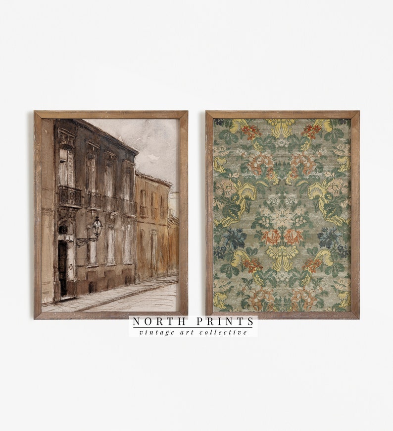 Printable Vintage Gallery Wall Art SET Antique Prints Warm Aesthetic Decor DIGITAL North Prints S9-3 image 7