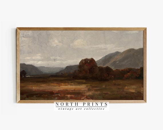 ムーディーな秋の風景 Samsung フレーム TV アート | ヴィンテージな秋