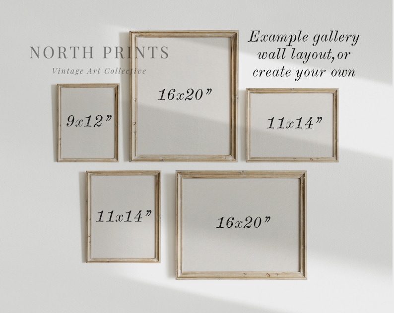 PRINTABLE Vintage Gallery Wall Art Print SET French Country Etsy