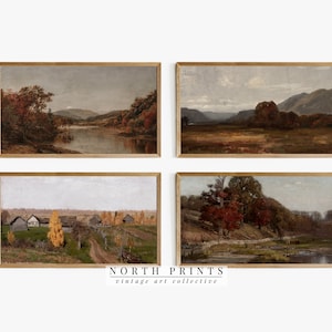 Vintage Autumn Samsung Frame TV Art SET | Fall Landscape Paintings DIGITAL Download #TVS10