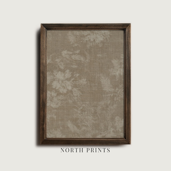 Heritage Botanical Textile Wall Art PRINTABLE, Neutral Antique Floral Pattern Wall Decor Digital Art Downloadable North Prints 12-25
