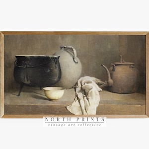 Vintage Farmhouse Still Life Painting: Samsung Frame TV Art (Digital Download) TV90