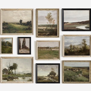 Vintage Gallery Wall Print SET | French Country Landscape Paintings | PRINTABLE #S47
