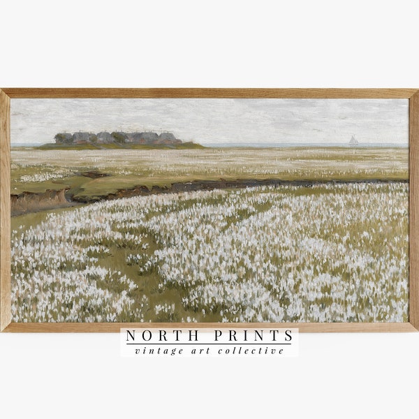 Spring Landscape TV Art Painting DIGITAL Country Farmhouse Decor | North Prints #TV197