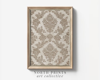 Vintage Tapestry Art PRINTABLE in Neutral Soft Tones | Wall Art Prints Digital Download Wall Art | North Prints 6-200