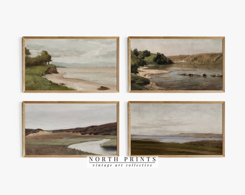 Samsung Frame TV Art SET | Vintage Coastal Landscapes DIGITAL Download #TVS1 