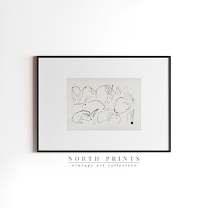 Neutral Farmhouse Nursery Print | Rabbit Sketch Antique Art | Easter Decor PRINTABLE Download | 1010 image 8