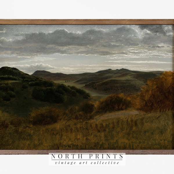 Vintage Mountain Landscape Oil Painting PRINTABLE (Digital Download) 1-142
