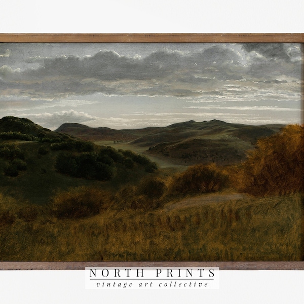 Mountain Landscape Print | Vintage Oil Painting | Antique Country Art PRINTABLE | 299