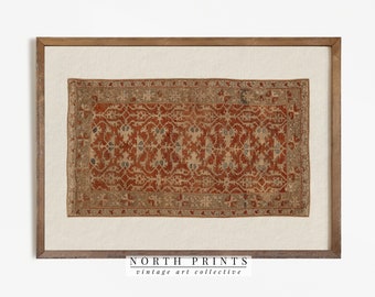PRINTABLE Tapestry Wall Art | Vintage Textile Print | Warm Aesthetic Home Decor Digital | 4-52