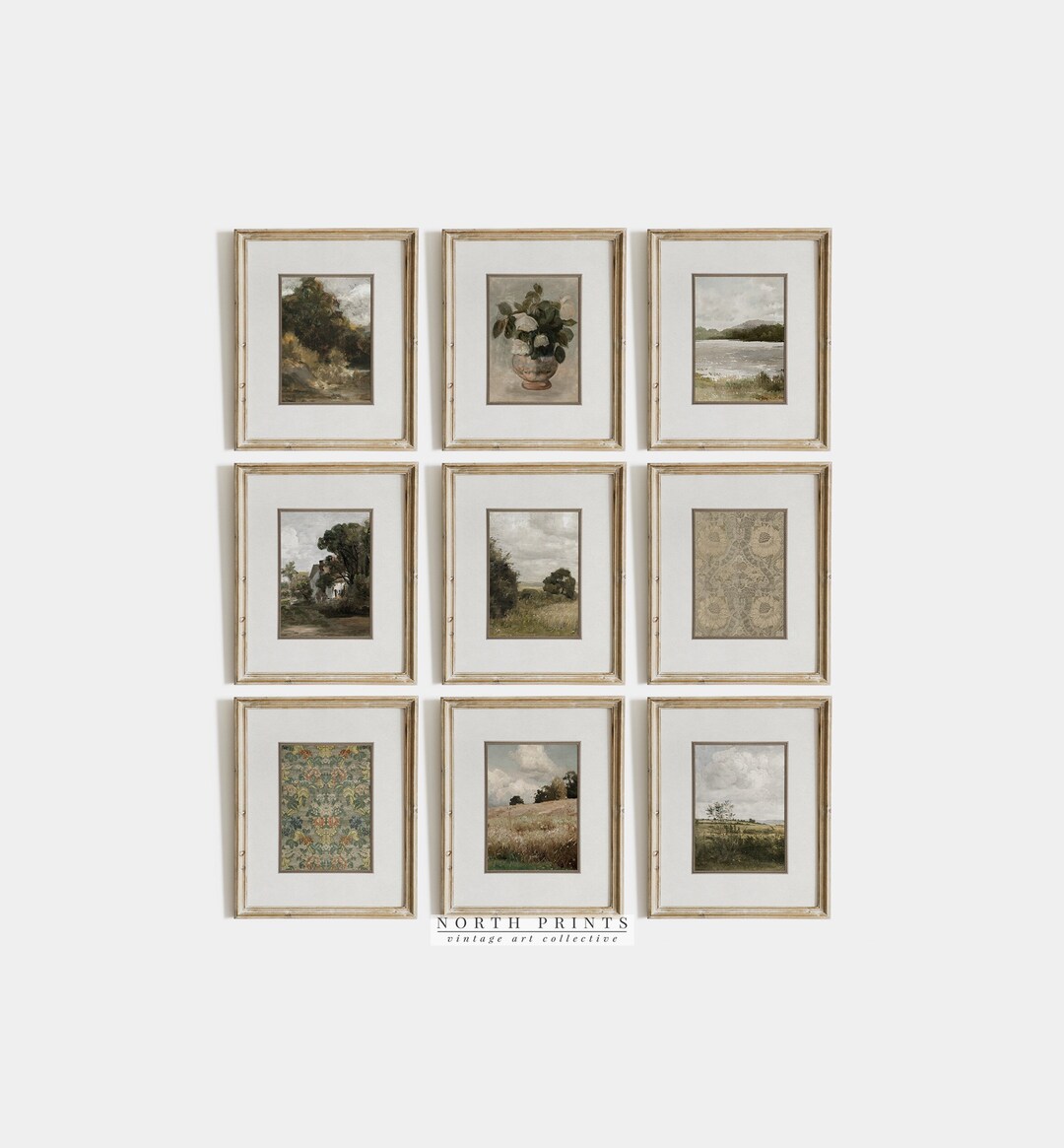 Vintage PRINTABLE Wall Art SET Gallery Wall Prints French Country ...