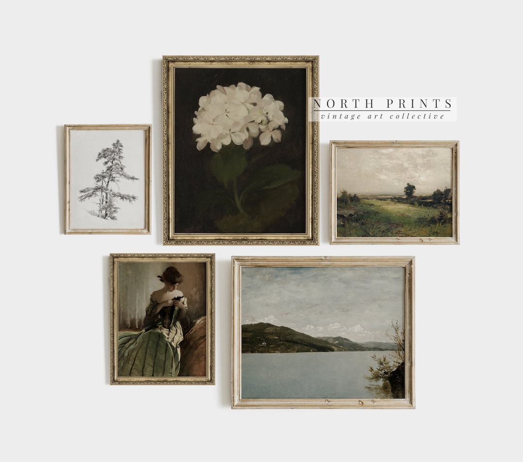 PRINTABLE Vintage Gallery Wall Art Print SET French Country Wall Decor ...