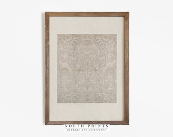 Neutral Tapestry Art Print | Antique Textile Wall Art | PRINTABLE Download North Prints | 4-156