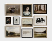 Vintage Gallery Wall Art Set Vintage Prints French Country Paintings PRINTABLE Home Decor S34