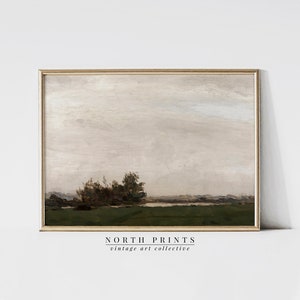 Country Landscape Painting | Vintage Moody Wall Art | Kitchen Shelf Print Digital PRINTABLE | 1091