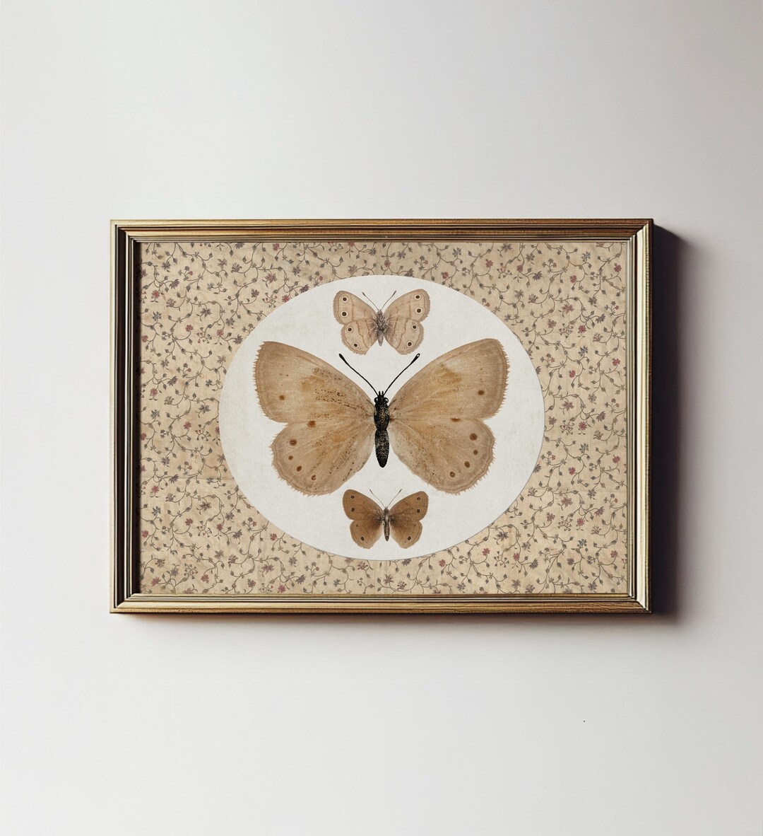 Vintage Butterfly Art Print: Cottagecore Nursery Decor (printable ...