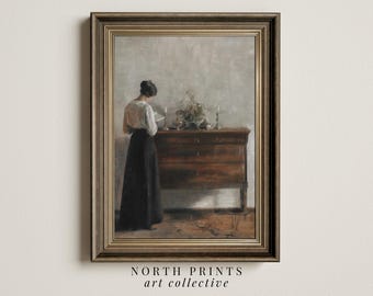 Vintage European Portrait Painting | Antique Wall Decor PRINTABLE Digital Download | North Prints 4-81