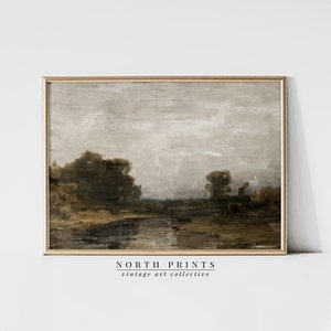 Country River Painting | Vintage Landscape Downloadable PRINTABLE | North Prints Art Print | 5-212